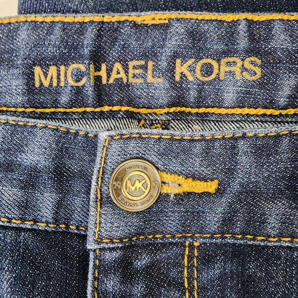 Michael Kors Jeans Women's Size 10 Skinny Blue Dark Wash Mid Rise Cotton Blend - Picture 7 of 9